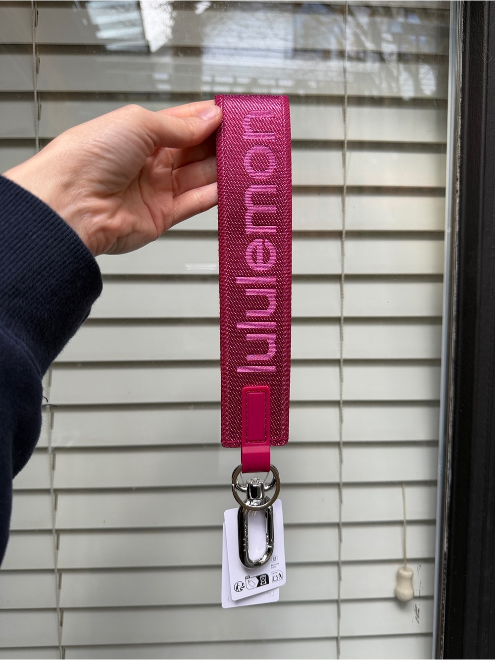 Lululemon Never Lost Keychain Metallic Berry Rumble Pink Red